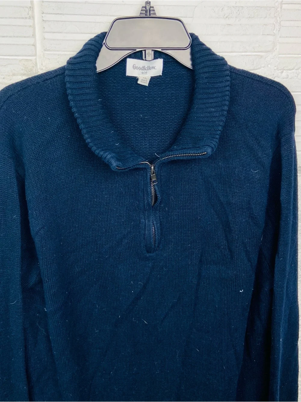 Goodfellow & Co Men's Navy Half-Zip Sweater size XL